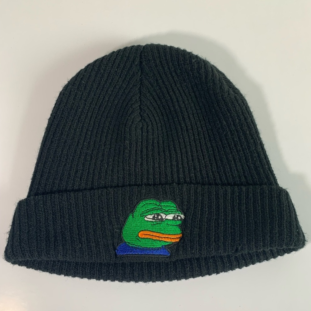 Pepe the frog meme beanie